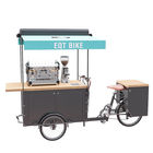 Electric Stainless Steel Coffee Bike Cart With Large Storage tank