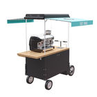 Box Structure 1.2M Stainless Steel Coffee Vending Cart