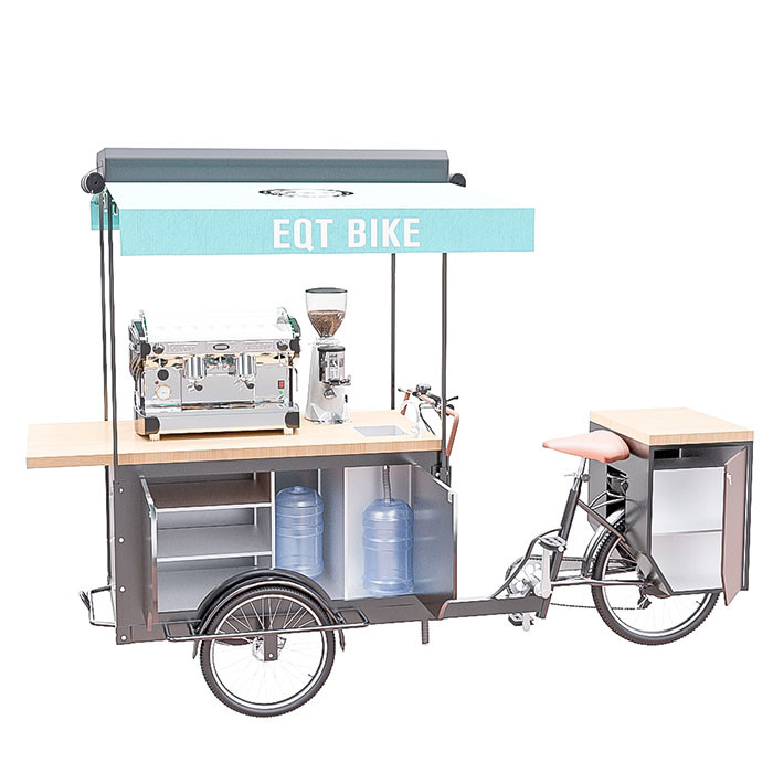 User Friendly Coffee Scooter Cart Large Product Operation Space 150KG Load Capacity