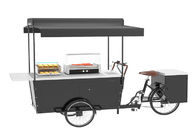Custom Electric Burger Food Cart With Fryer / Refrigerator And Iron Plate
