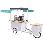 Stainless Steel Electric Coffee Bike With Natural Solid Wood Work Table