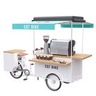 Multi Functional Outdoor Coffee Bike Cart Pure Steel Body With Spraying
