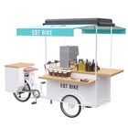 Tea Drink Coffee Bike Cart All Stainless Steel Frame With 36 V / 12 Ah Lithium Battery