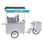 Commercial Tricycle Coffee Cart Pure Steel Body With Long Service Life