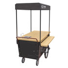 Durable Coffee Bicycle Push Cart With Extensible Main Operating Table