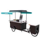 Steel Frame Bicycle Food Cart , Electric Hot Food Cart CE Certification