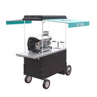 CE Box Structure 4 Wheels 150KG Espresso Coffee Cart