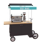 4 Wheels Load 300KG Wooden Bike Coffee Vending Cart