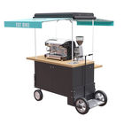 Box Structure 1.2M Stainless Steel Coffee Vending Cart