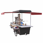 220V Fast Food 4500W Tricycle Coffee Vending Cart