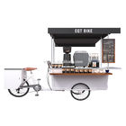 Box Structure Mobile 25° Climbing Tricycle Coffee Cart