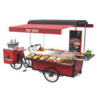 European Style Fast Food Mobile Tricycle Food Grilling Cart