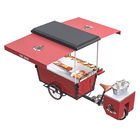 Stainless Grilled Food 50km/H BBQ Tricycle Hot Dog Cart