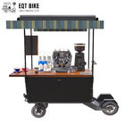 Cargo Skate Coffee Bike Cart Electric Street Food Cart 300KG Load