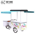 Disc Brake Ice Cream Bicycle Cart 18KM/H Ice Cream Vending Tricycle