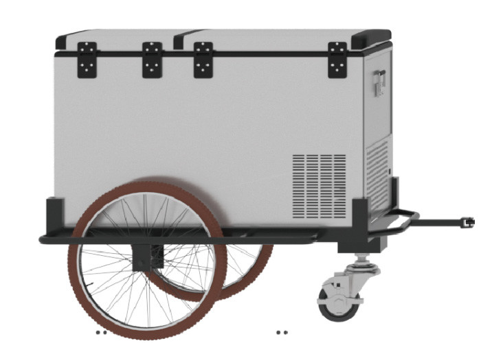 Three Wheels Scooter Cargo Trailer , 125L Mobile Cooler Trailer With 1 Year Warranty