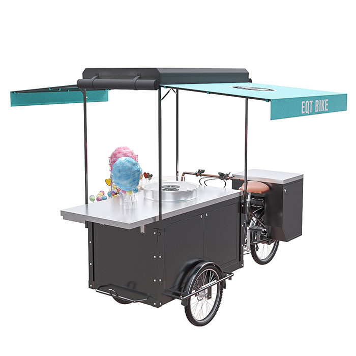 Electric Trike Food Cart Long Using Life With 300KG Load Capacity