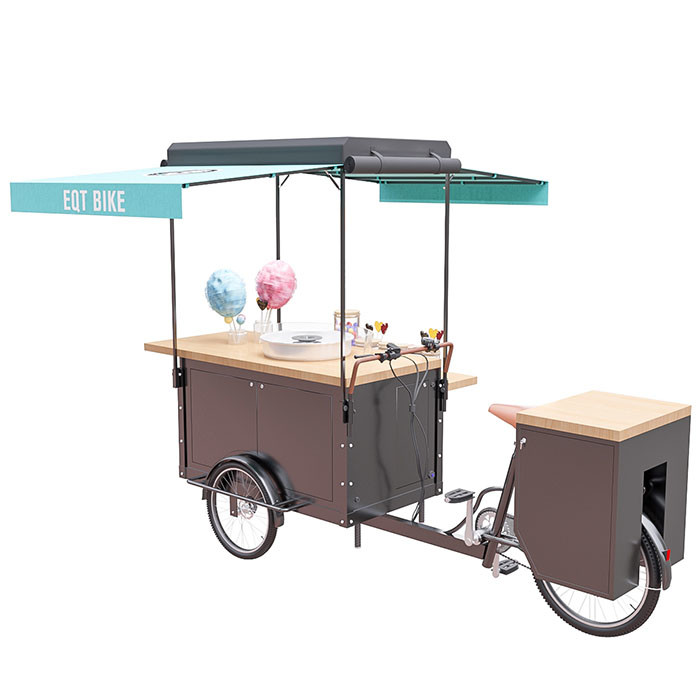 Multi Functional Mobile Snack Cart All Stainless Steel Frame CE Approval