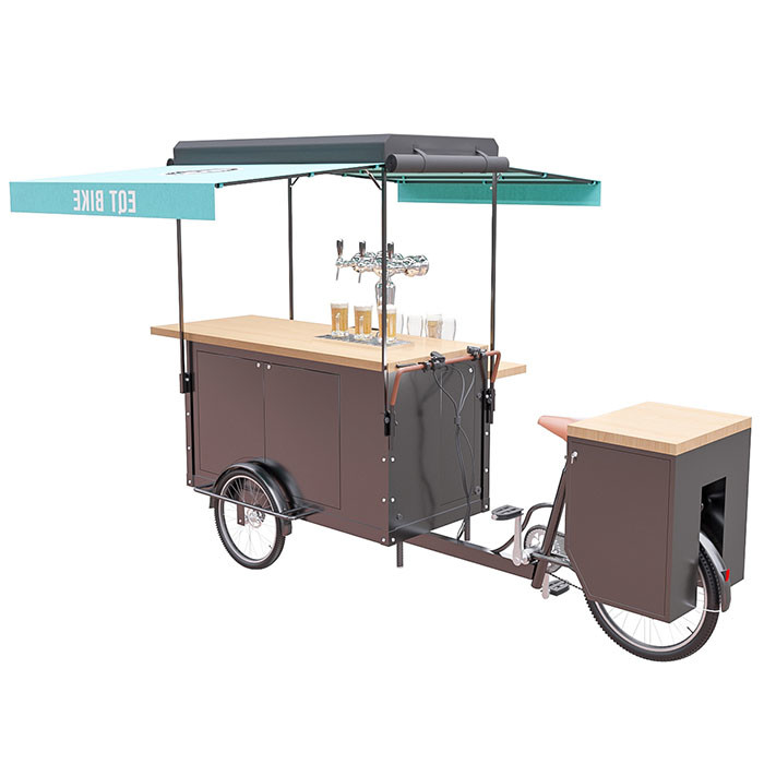 Environmentally Friendly Beer Bike Cart For Street Beverage Business