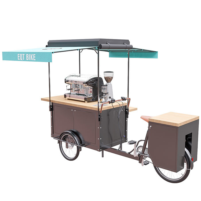 Large Storage OutDoor Tea Coffee Cart Easy Moving Available For Any Places