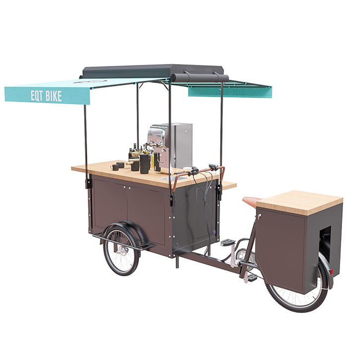 Stainless Steel Mobile Vending Cart For Tea Drinks Coffee Vending