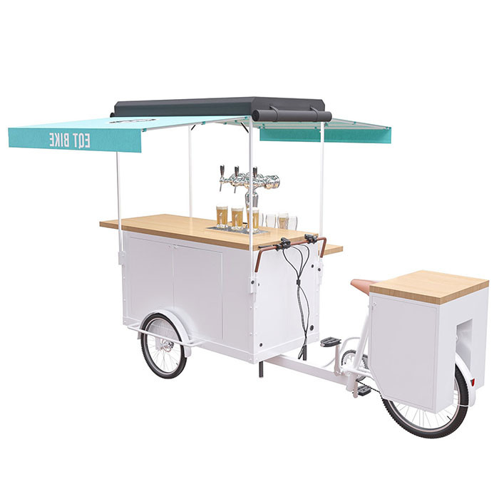 Electric Air Cooled Beer Bike Cart User Friendly Stainless Steel Frame