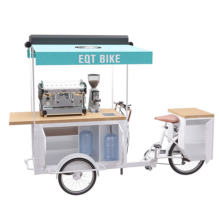 Multipurpose Commercial Coffee Bike Cart With 1 Year Warranty CE Certificate