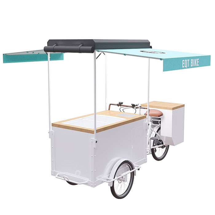 Commercial Ice Cream Pedal Scooter , Ice Cream Trike With Long Service Life
