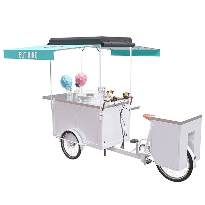 Eco - Friendly Mobile Cotton Candy Snack Cart With Low Energy Consumption