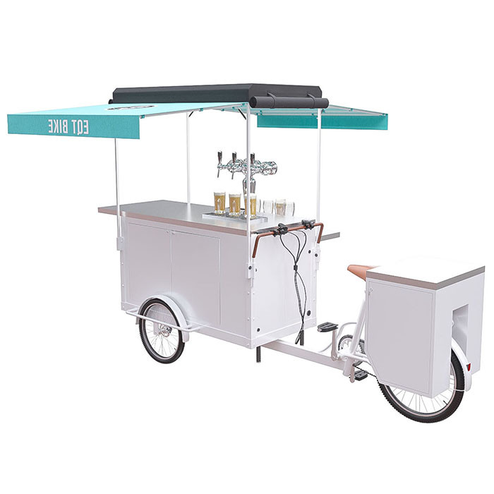 Electric Mobile Kiosk Carts For Vending And Transpotating Tea / Drink