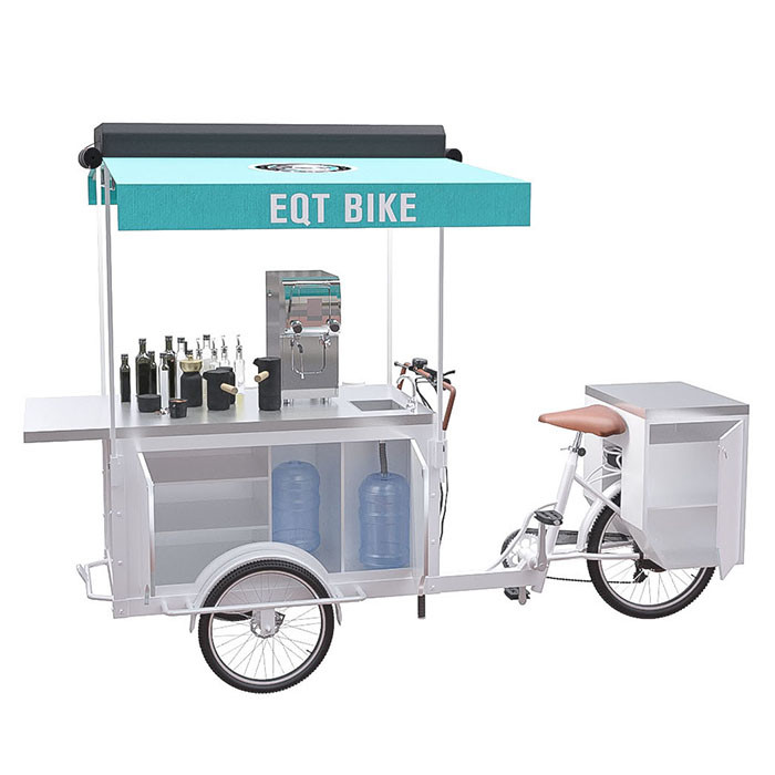 Luxury Customized Tricycle Vending Cart For Street Drinking / Tea Vending