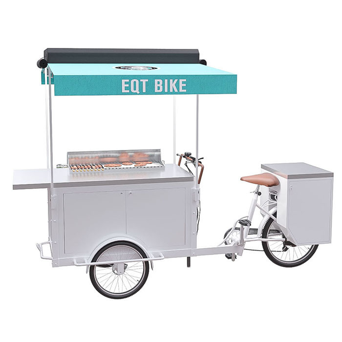 Europe Style BBQ Food Scooter Rust Prevention For Street Food Vending
