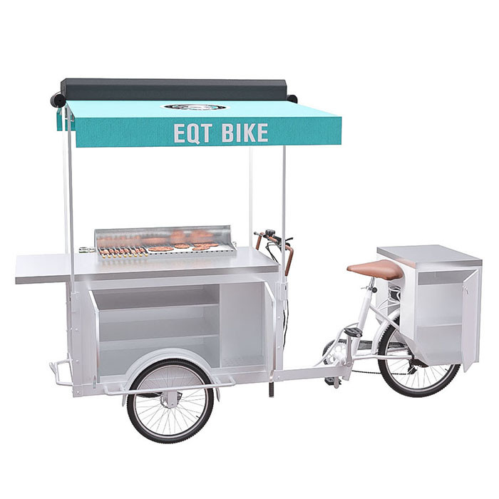 High Temperature Resistant BBQ Food Bike Easy Cleaning With Large Storage