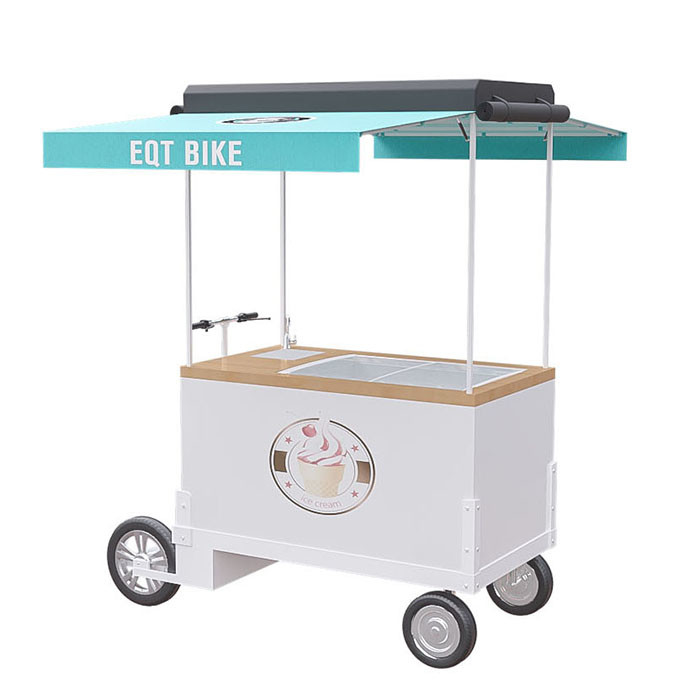 Large Storage Ice Cream Trike , Ice Cream Push Cart With Long Service Life