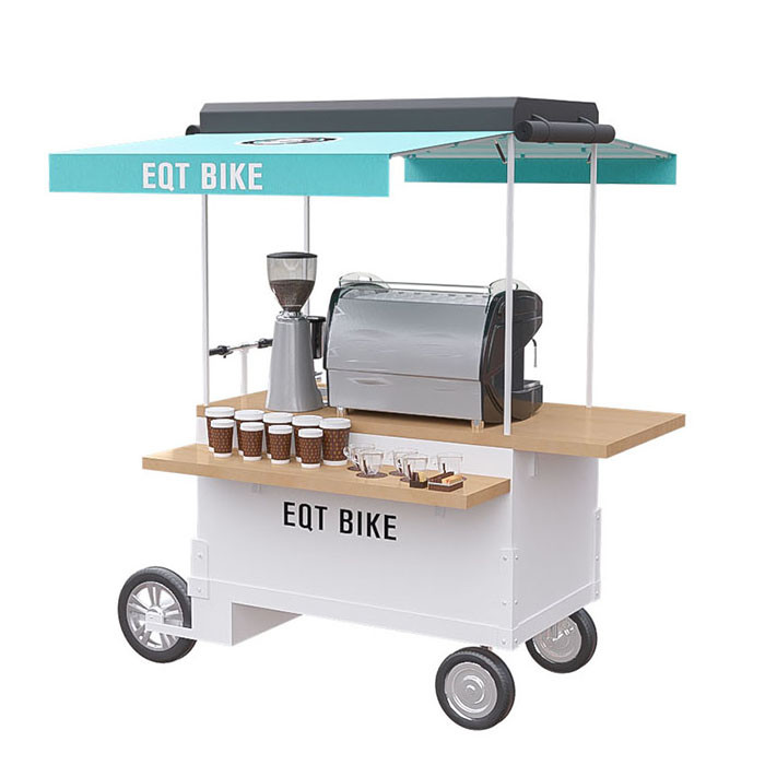 EQT Outdoor Coffee Cart , Commercial Coffee Cart With Strong Load Bearing Capacity