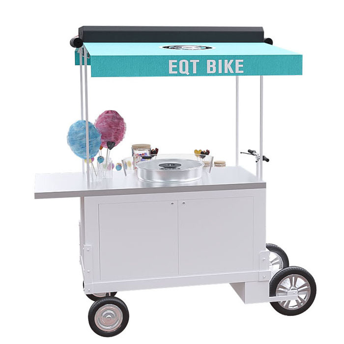 Customized Bicycle Ice Cream Cart With Larger Main Box And Storage Tank