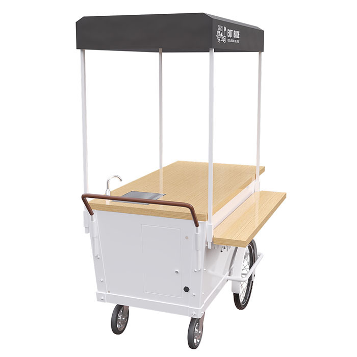 Modern Coffee Bicycle Push Cart Good Appearance With 1 Year Warranty