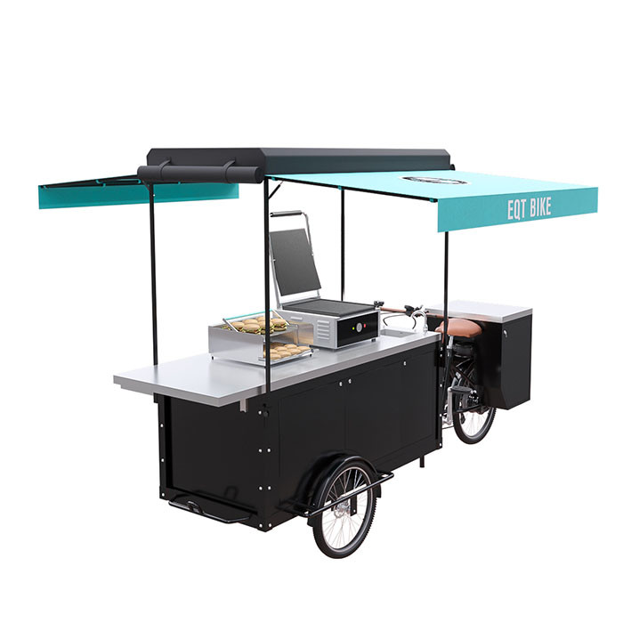 Customized Electric Scooter Food Cart , EQT Cycle Food Cart For Burger