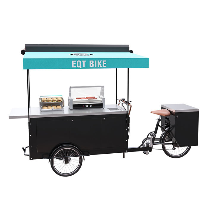 Commercial Food Cart Trailer , Multipurpose Food Vending Tricycles