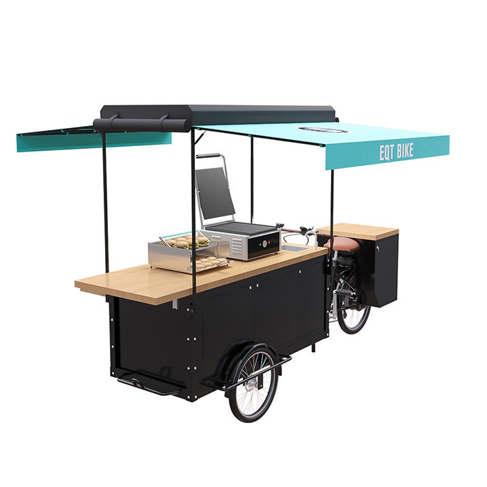 Classical Scooter  Food Trailer , Cargo Scooter  Food Cart For Burger Vending
