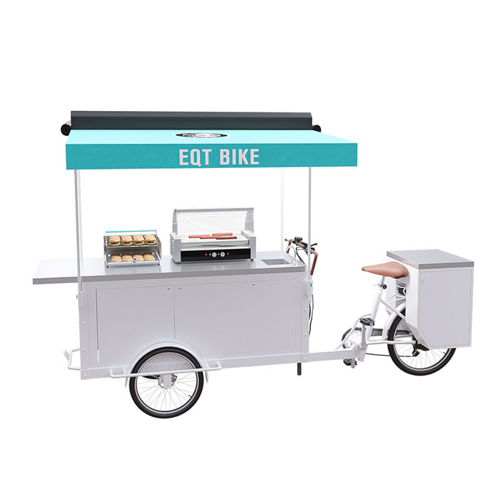 User Friendly Burger Food Cart With Large Product Operation Space