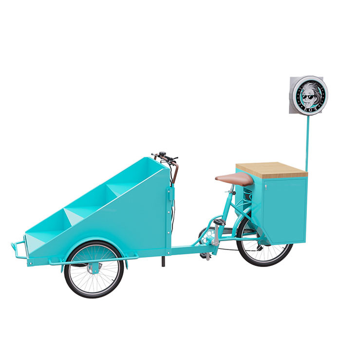 Mobile Scooter  Vending Cart Folding Shelf For Flower / Fruits / Snacks