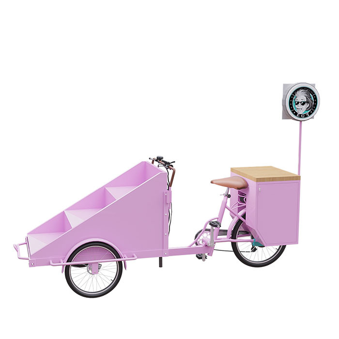 Steel Frame Scooter  Vending Cart Customized Water / Electric System