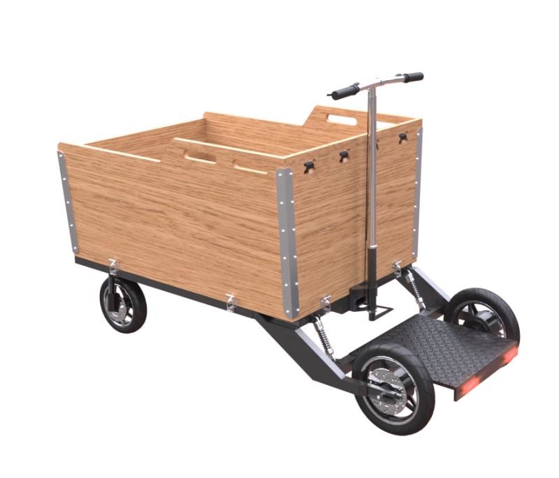 355mm Rear Wheel Integrated 500KG Electric Cargo Tricycle