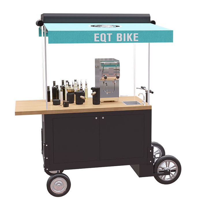 4500W Mobile Fast Food Tricycle Drink Vending Cart