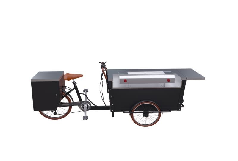 1000W Rear Wheel Grill Tricycle BBQ Food Trailer