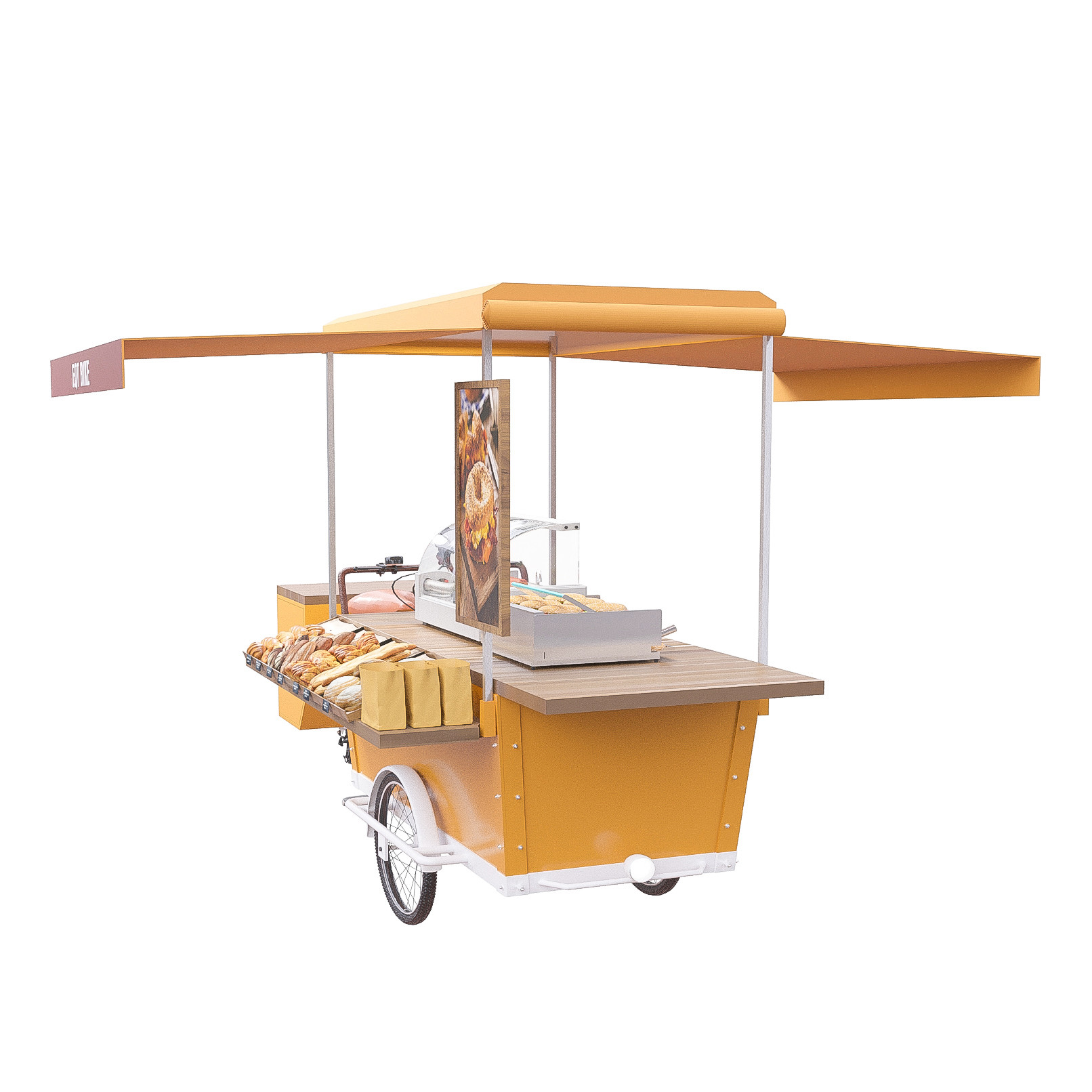 Street Tricycle Electric Vending Burger Food Cart
