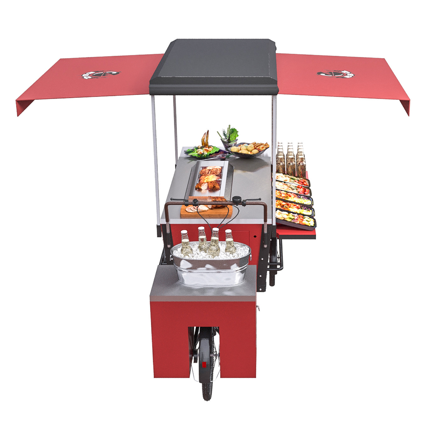 Fried Hot Dog BBQ Leisure Vending Grill Food Cart