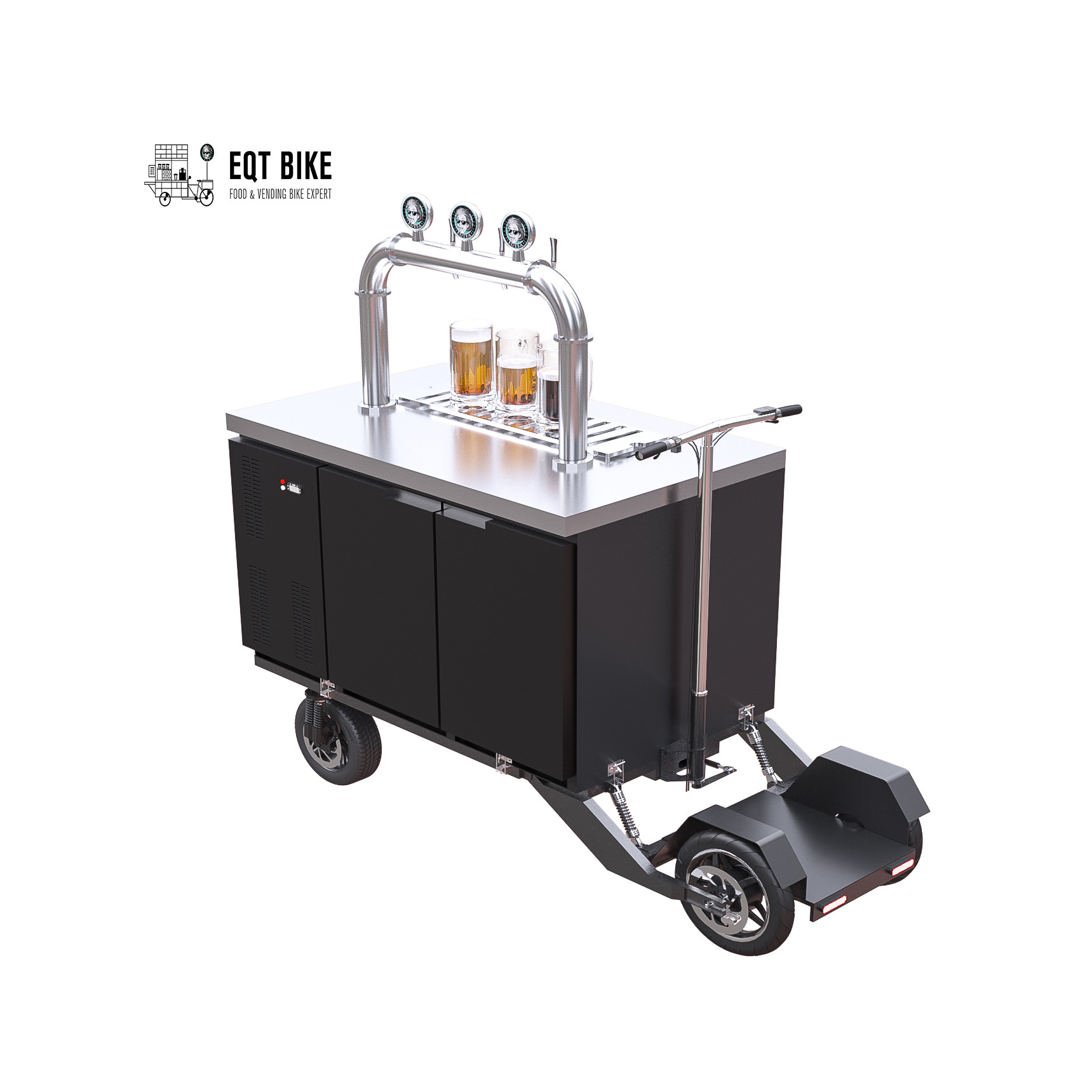 Air Cooled Electric Scooter Beer Bike Cart 300kg Load