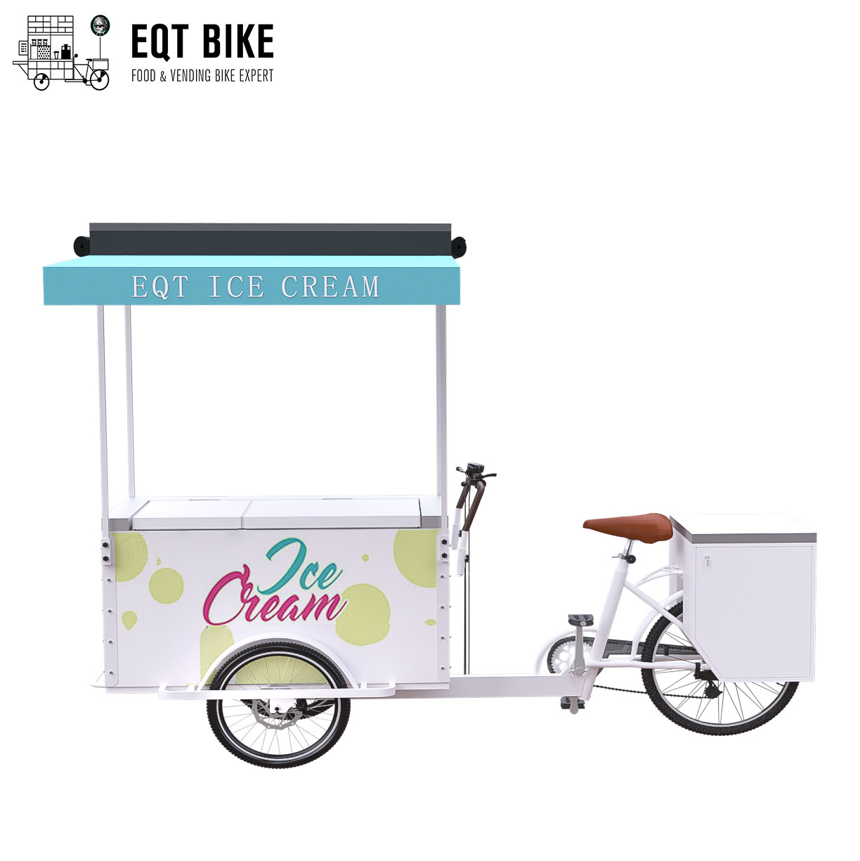 EQT Ice Cream Bike Tricycle Cargo For Street Business Sale freezer bike electric Bicycle for Cold Drinks